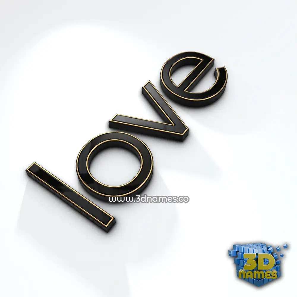 love in Black'n'White style - 3D name wallpaper