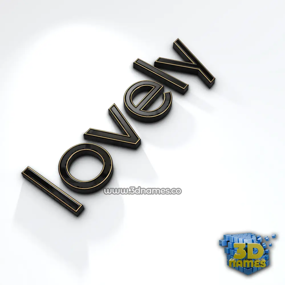 lovely in Black'n'White style - 3D name wallpaper