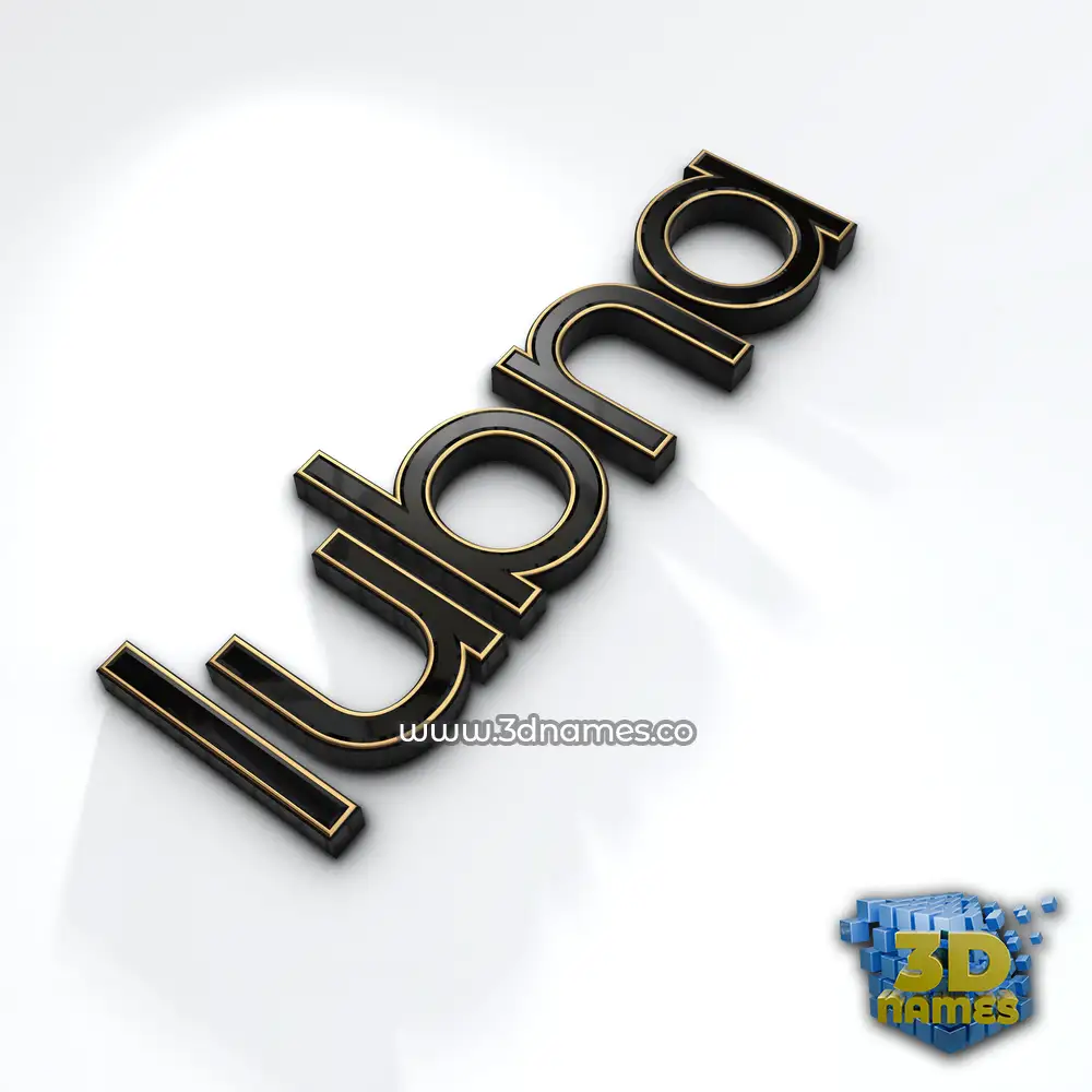 lubna in Black'n'White style - 3D name wallpaper