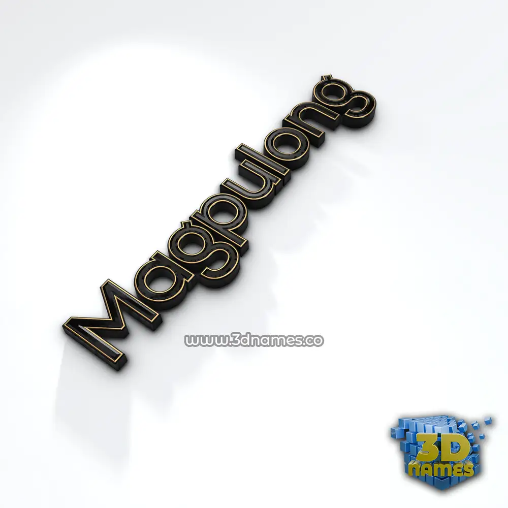 magpulong in Black'n'White style - 3D name wallpaper