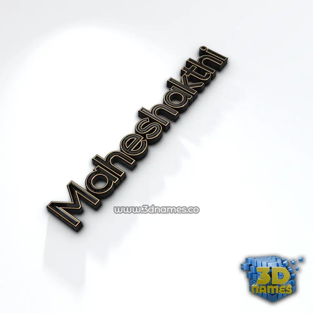 maheshakthi in Black'n'White style - 3D name wallpaper