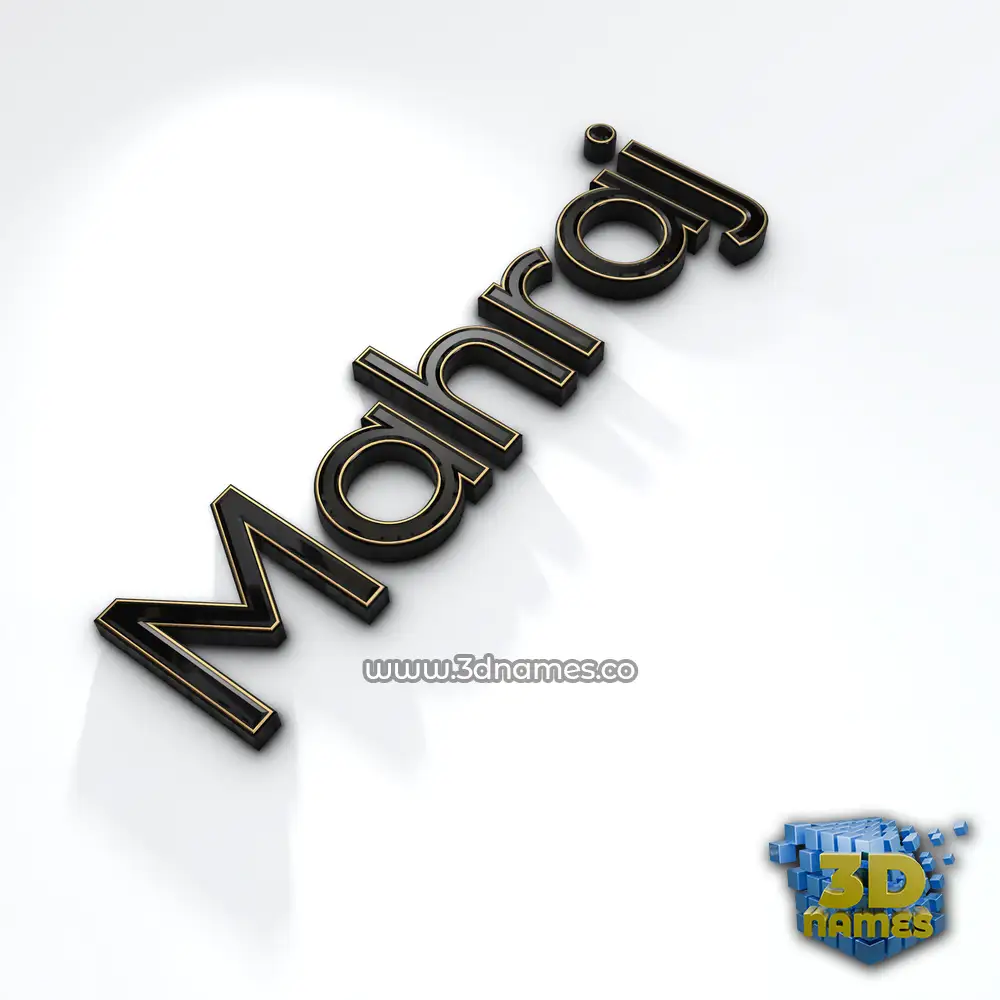 mahraj in Black'n'White style - 3D name wallpaper