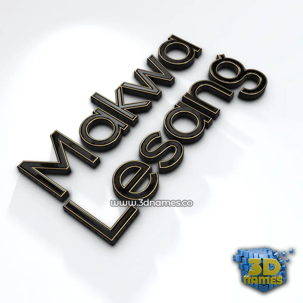 makwa lesang in Black'n'White style - 3D name wallpaper