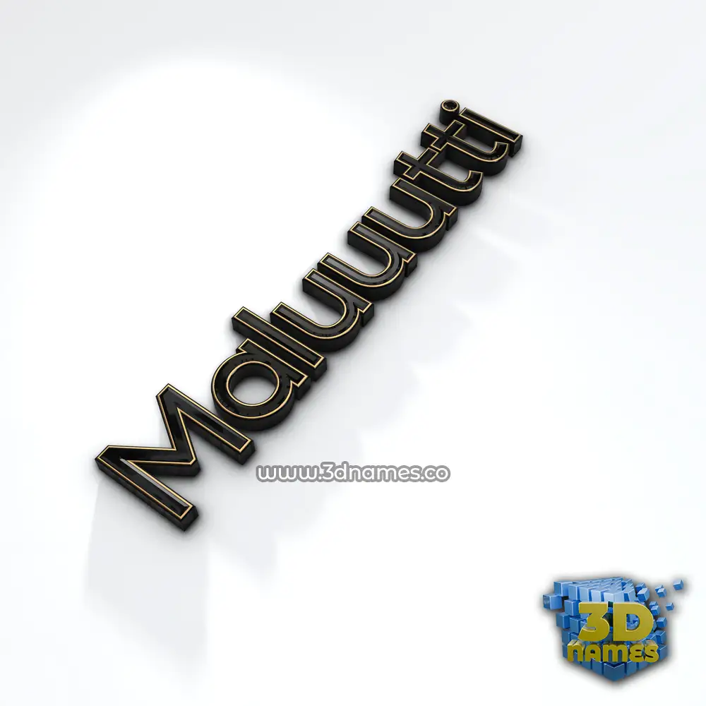 maluuutti in Black'n'White style - 3D name wallpaper