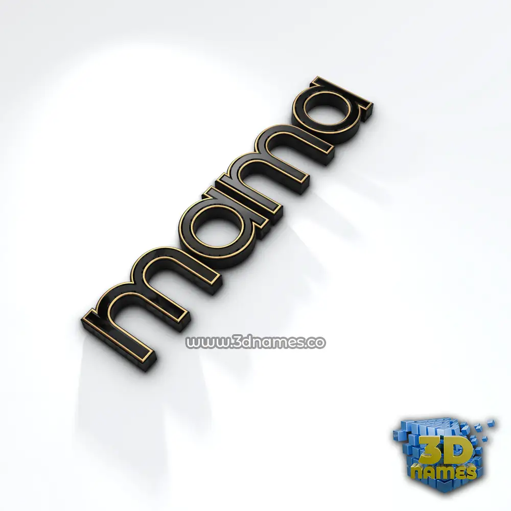 mama in Black'n'White style - 3D name wallpaper