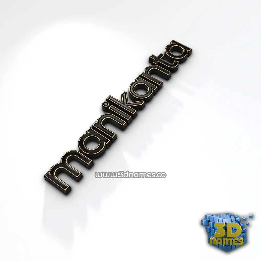 manikanta in Black'n'White style - 3D name wallpaper