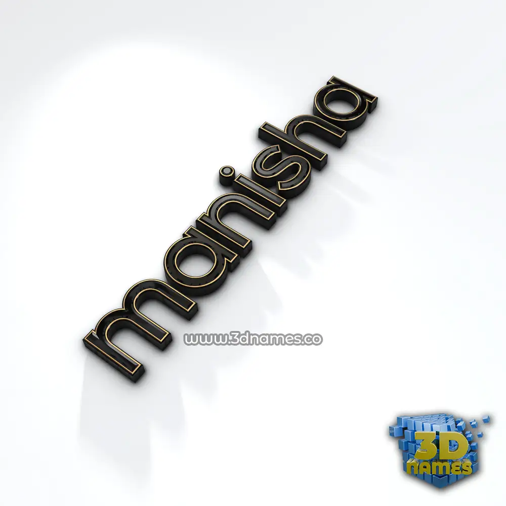 manisha in Black'n'White style - 3D name wallpaper