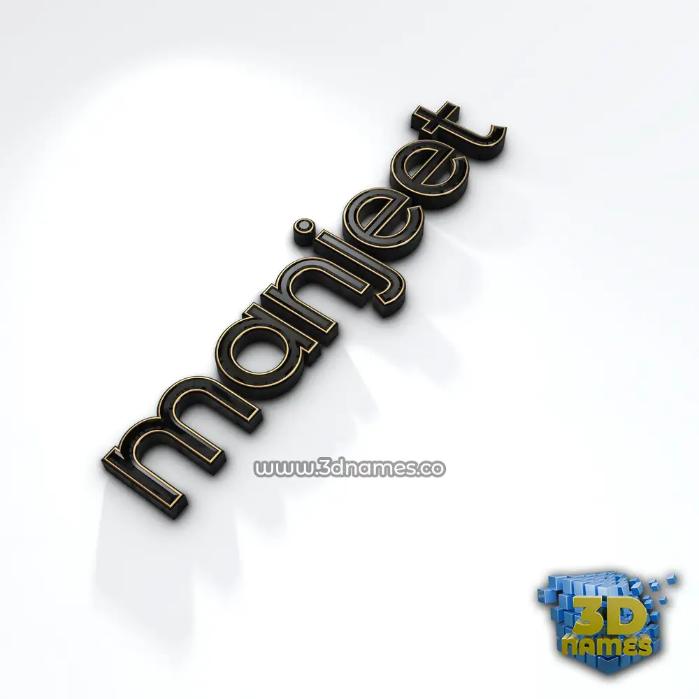 manjeet in Black'n'White style - 3D name wallpaper