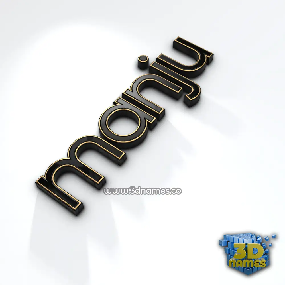 manju in Black'n'White style - 3D name wallpaper