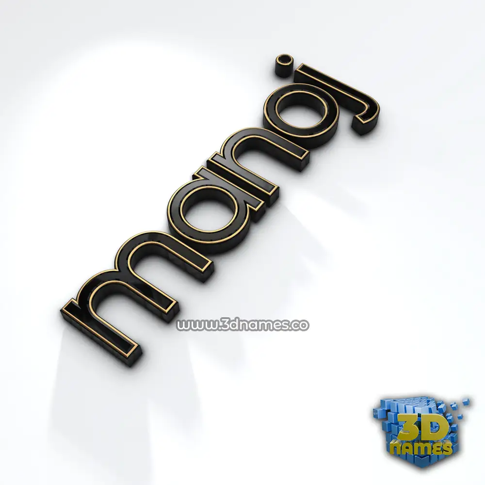 manoj in Black'n'White style - 3D name wallpaper