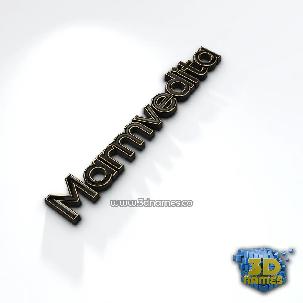 marmvedita in Black'n'White style - 3D name wallpaper
