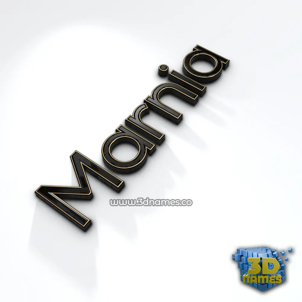 marnia in Black'n'White style - 3D name wallpaper