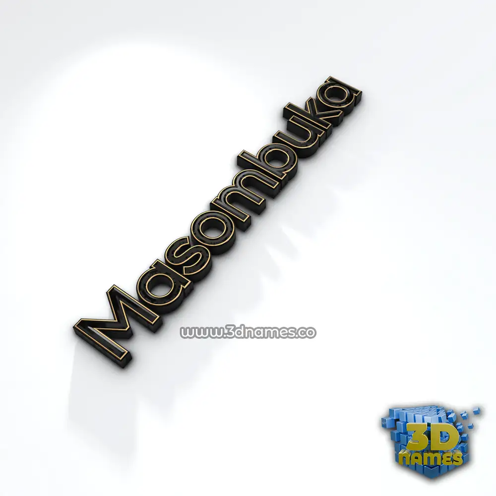 masombuka in Black'n'White style - 3D name wallpaper