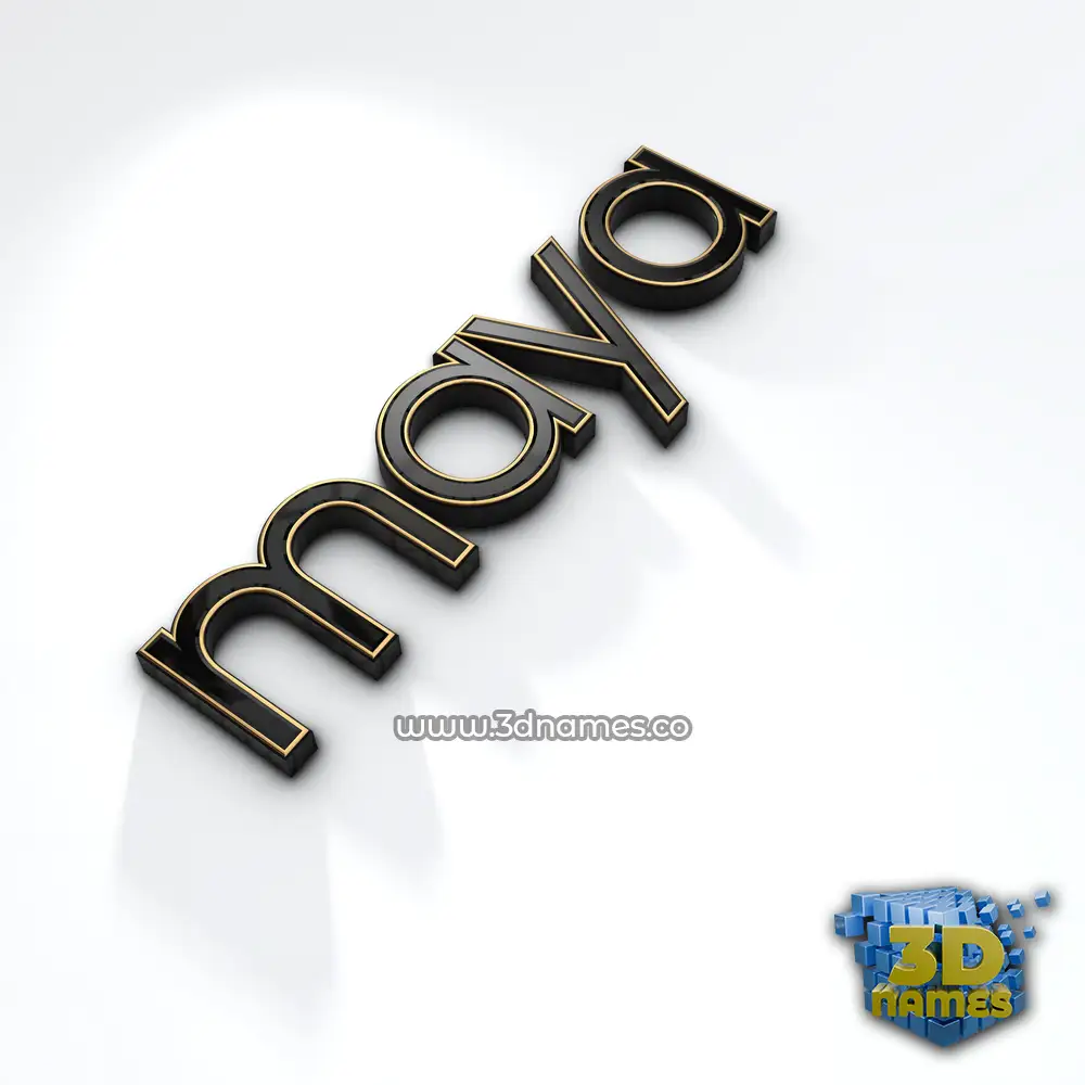 maya in Black'n'White style - 3D name wallpaper