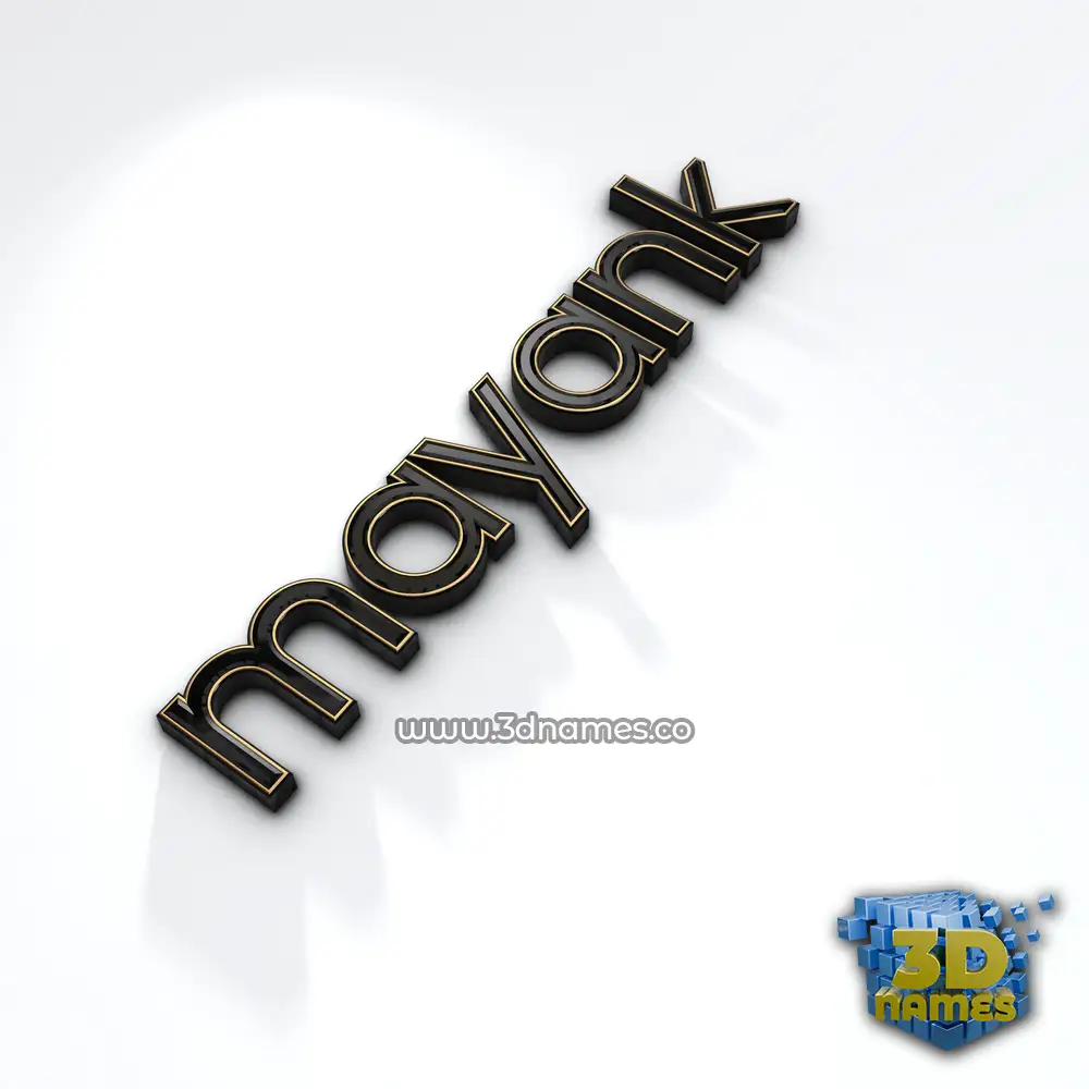 mayank in Black'n'White style - 3D name wallpaper