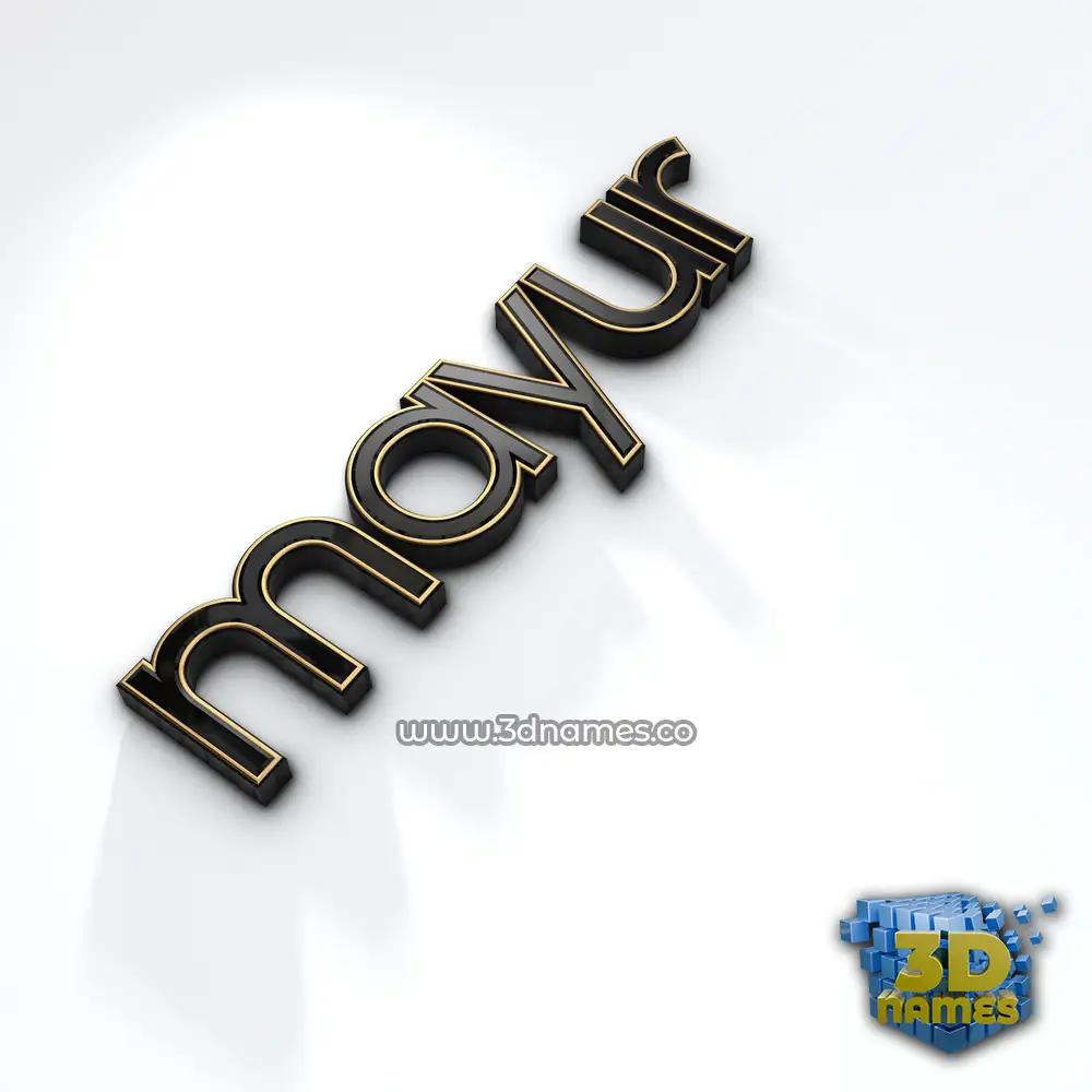 mayur in Black'n'White style - 3D name wallpaper