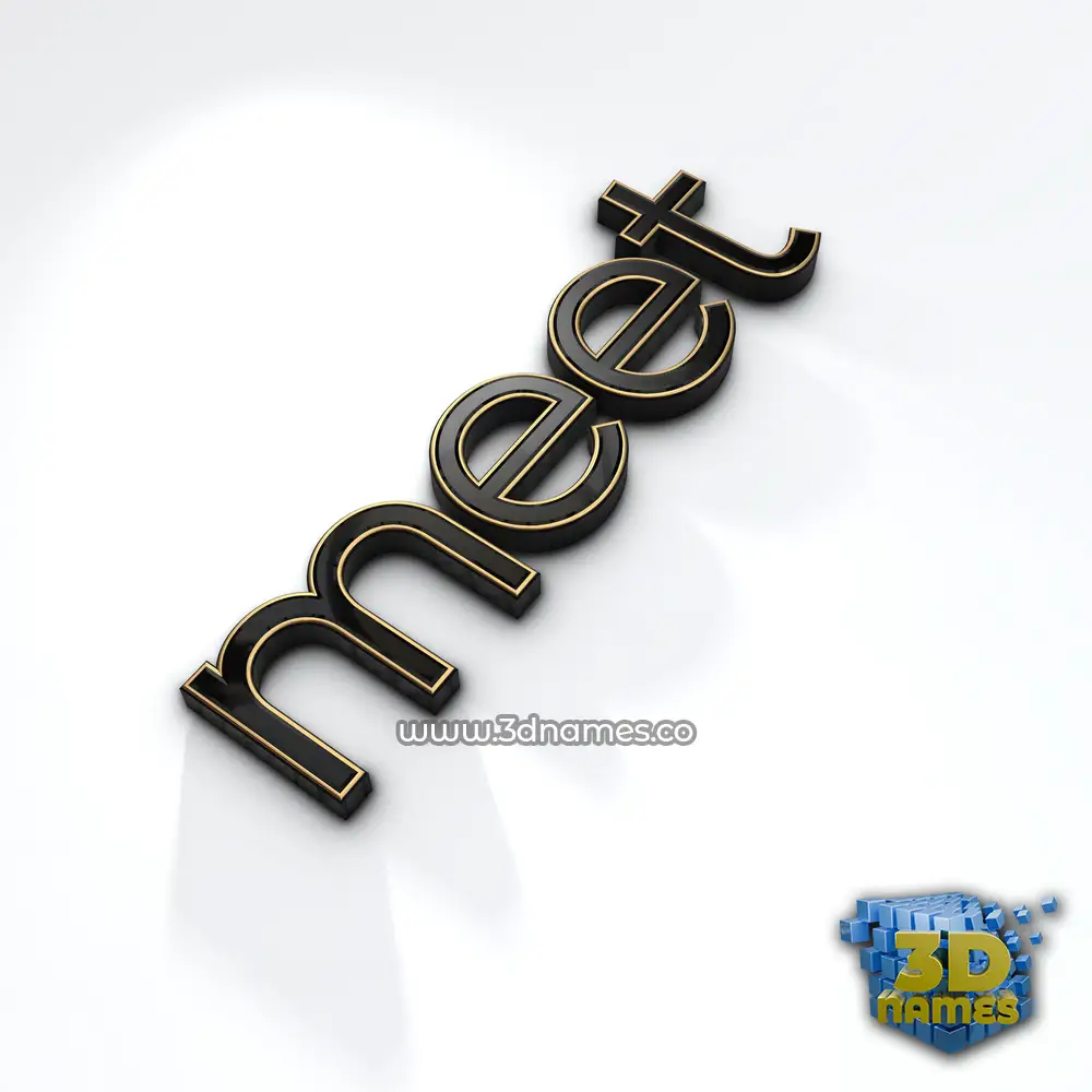 meet in Black'n'White style - 3D name wallpaper