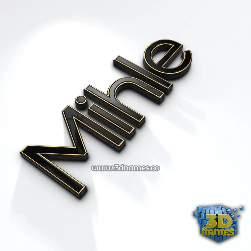 mihle in Black'n'White style - 3D name wallpaper