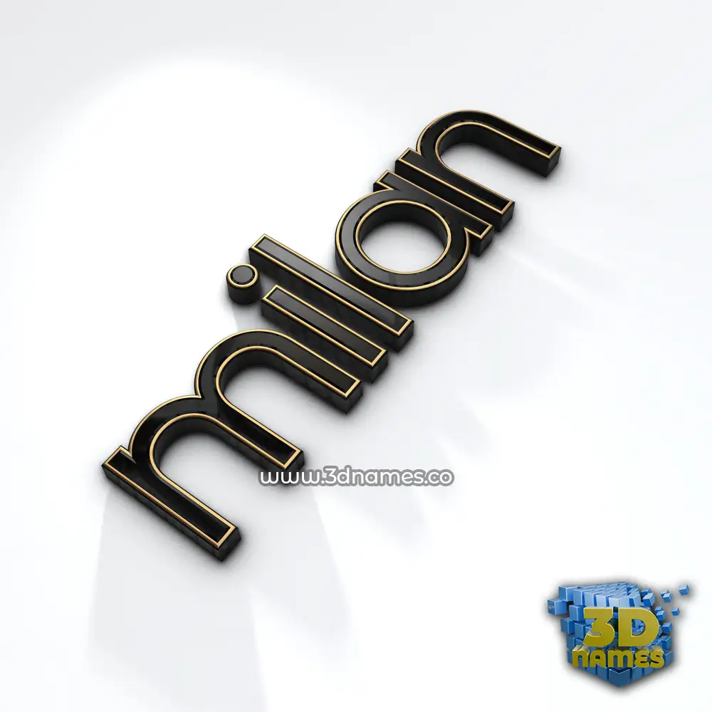 milan in Black'n'White style - 3D name wallpaper