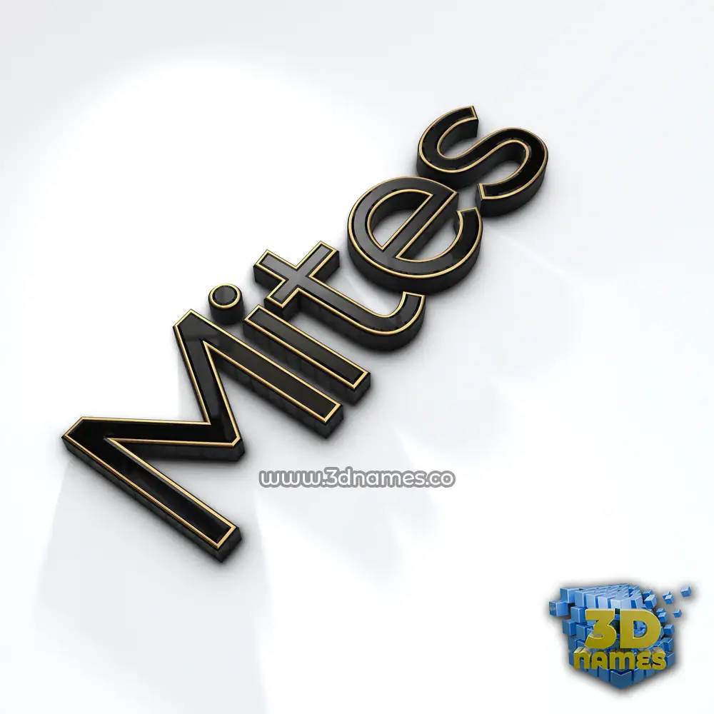 mites in Black'n'White style - 3D name wallpaper