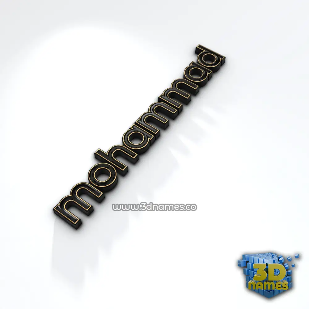 mohammad in Black'n'White style - 3D name wallpaper