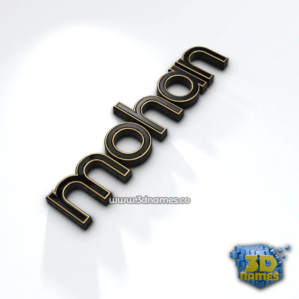 mohan in Black'n'White style - 3D name wallpaper