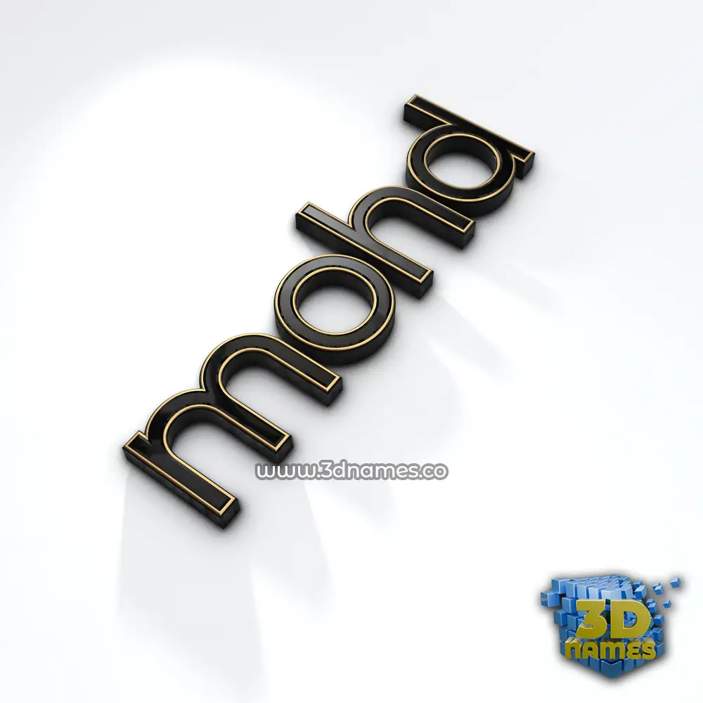 mohd in Black'n'White style - 3D name wallpaper