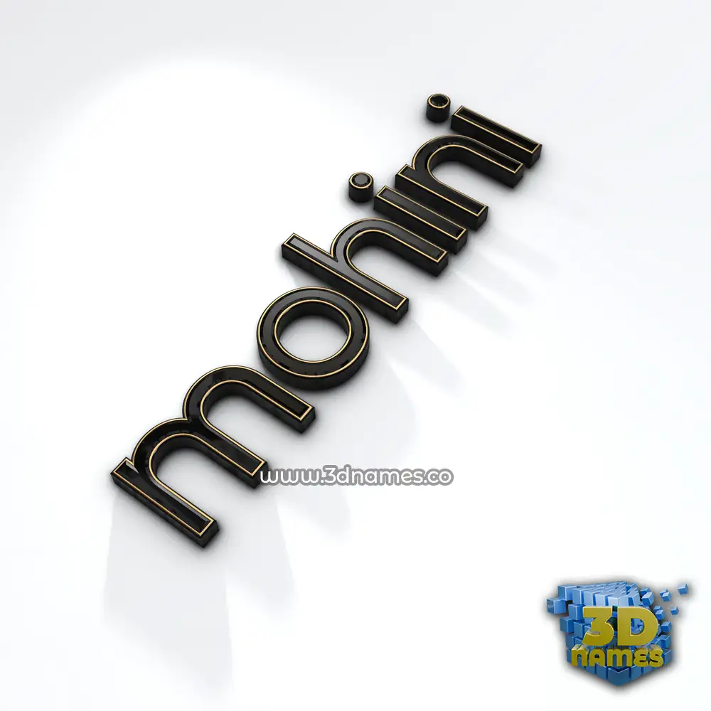 mohini in Black'n'White style - 3D name wallpaper