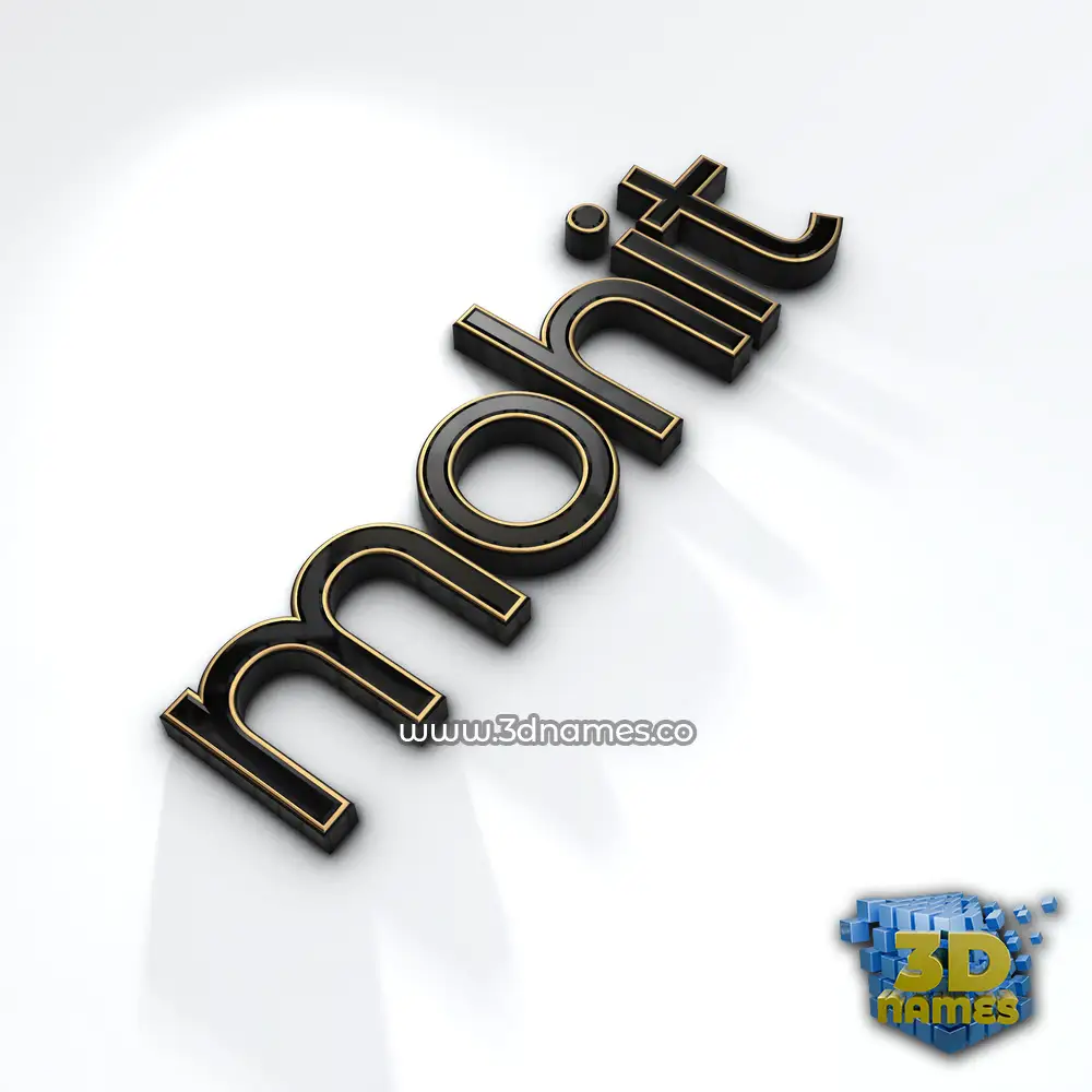 mohit in Black'n'White style - 3D name wallpaper