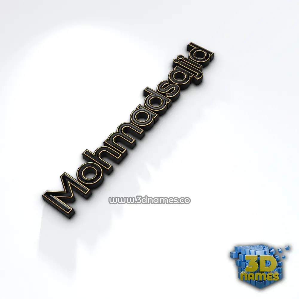 mohmadsajid in Black'n'White style - 3D name wallpaper