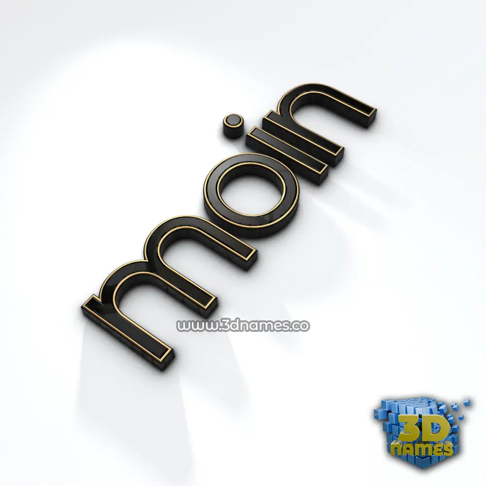 moin in Black'n'White style - 3D name wallpaper
