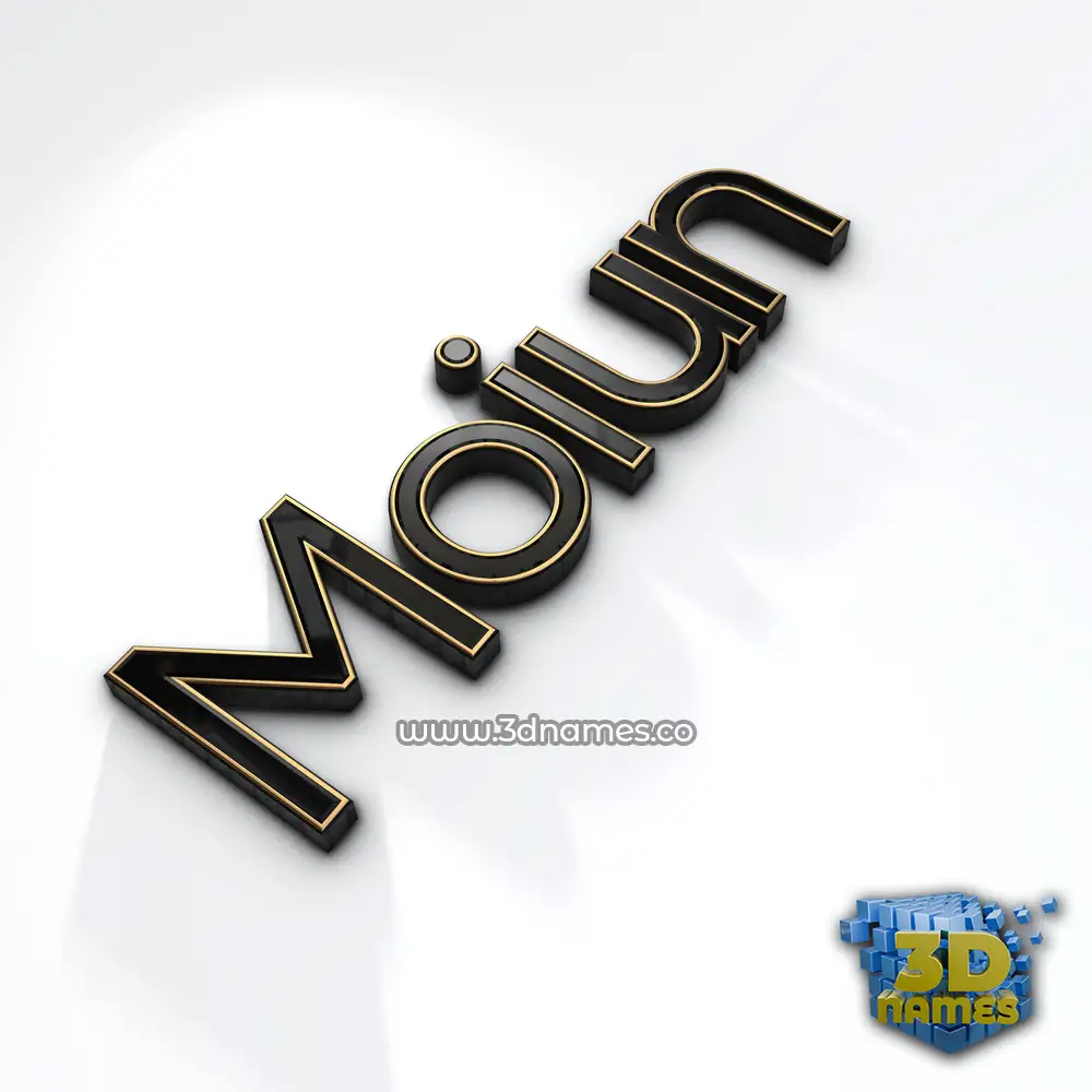 moiun in Black'n'White style - 3D name wallpaper
