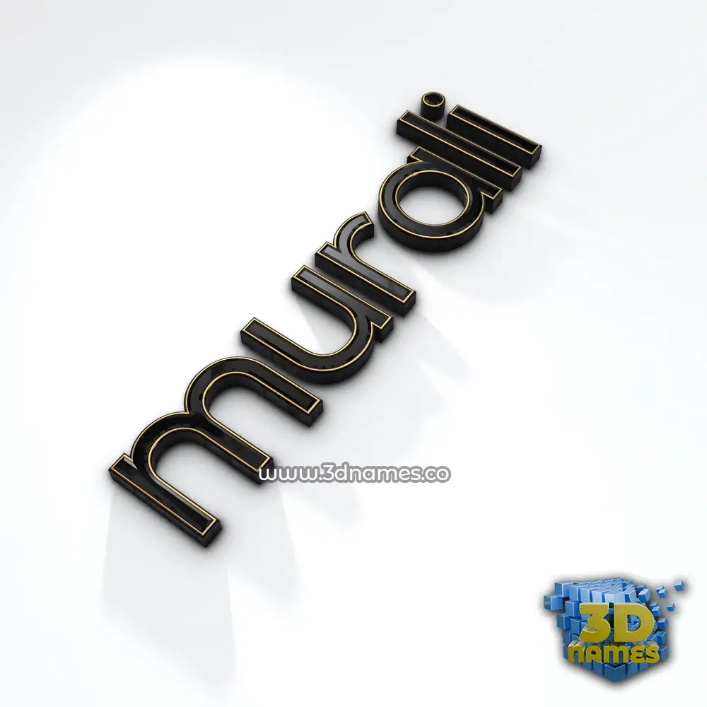 murali in Black'n'White style - 3D name wallpaper