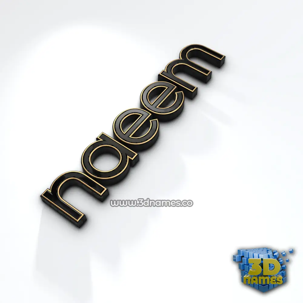 naeem in Black'n'White style - 3D name wallpaper