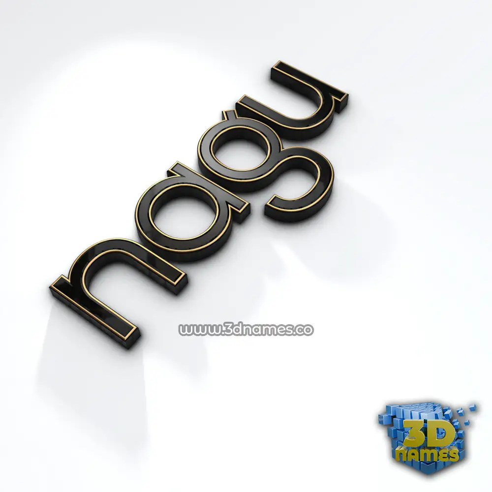 nagu in Black'n'White style - 3D name wallpaper
