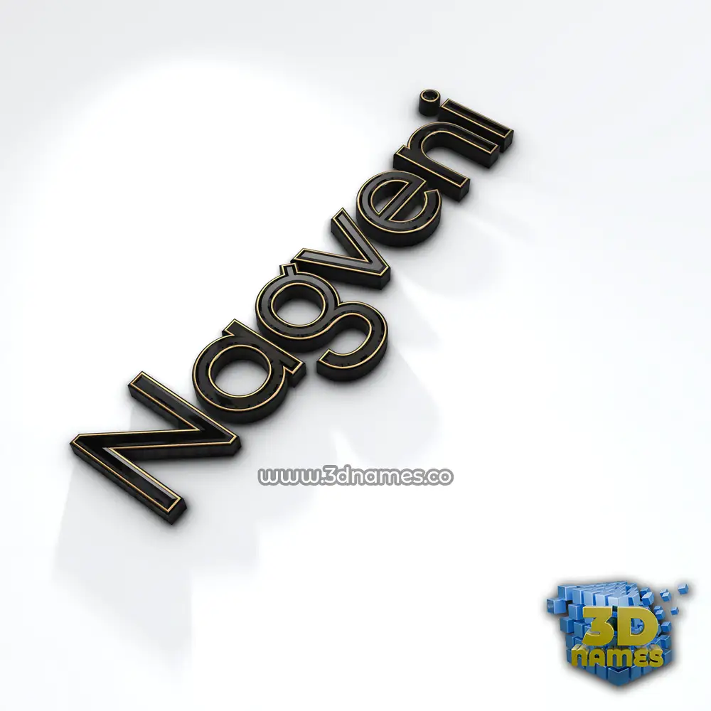 nagveni in Black'n'White style - 3D name wallpaper