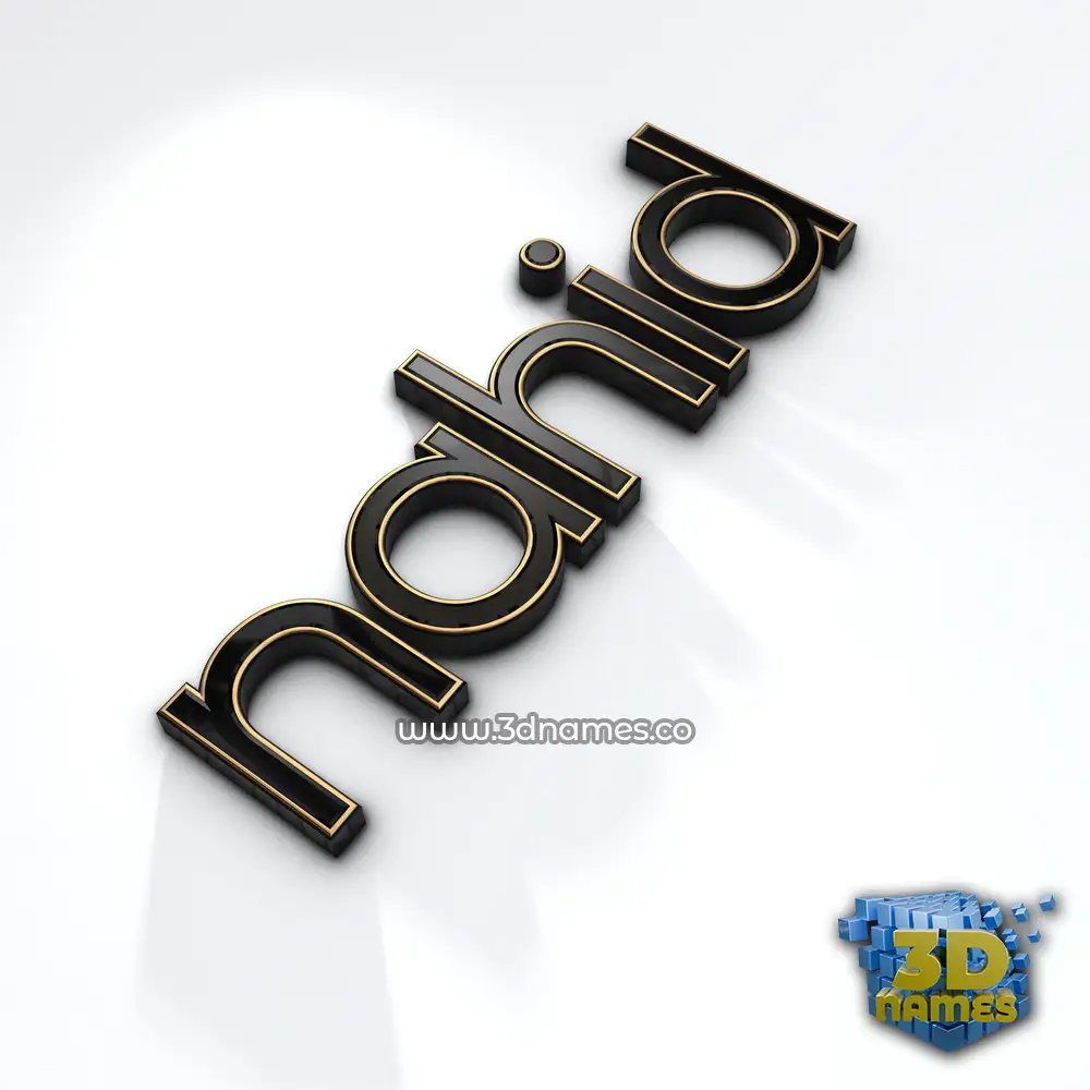nahid in Black'n'White style - 3D name wallpaper