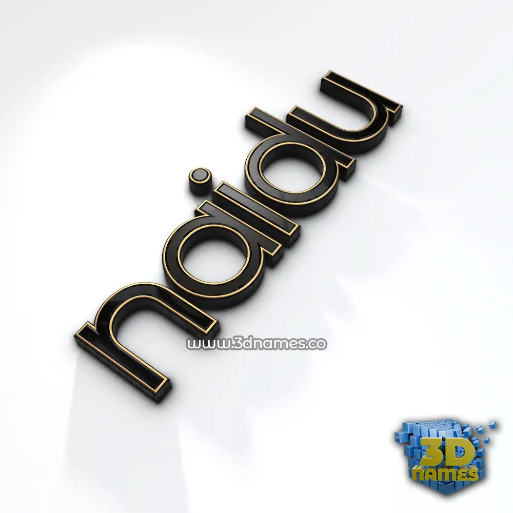 naidu in Black'n'White style - 3D name wallpaper