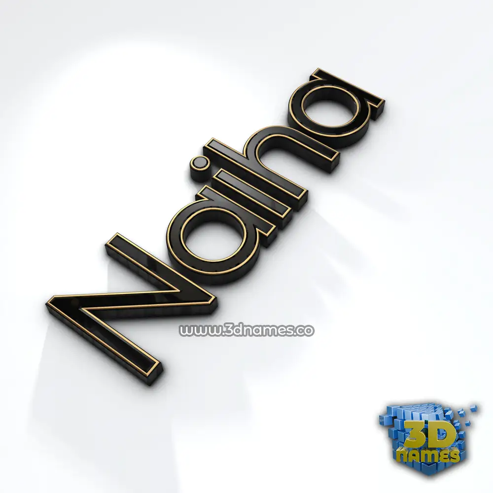 naiha in Black'n'White style - 3D name wallpaper