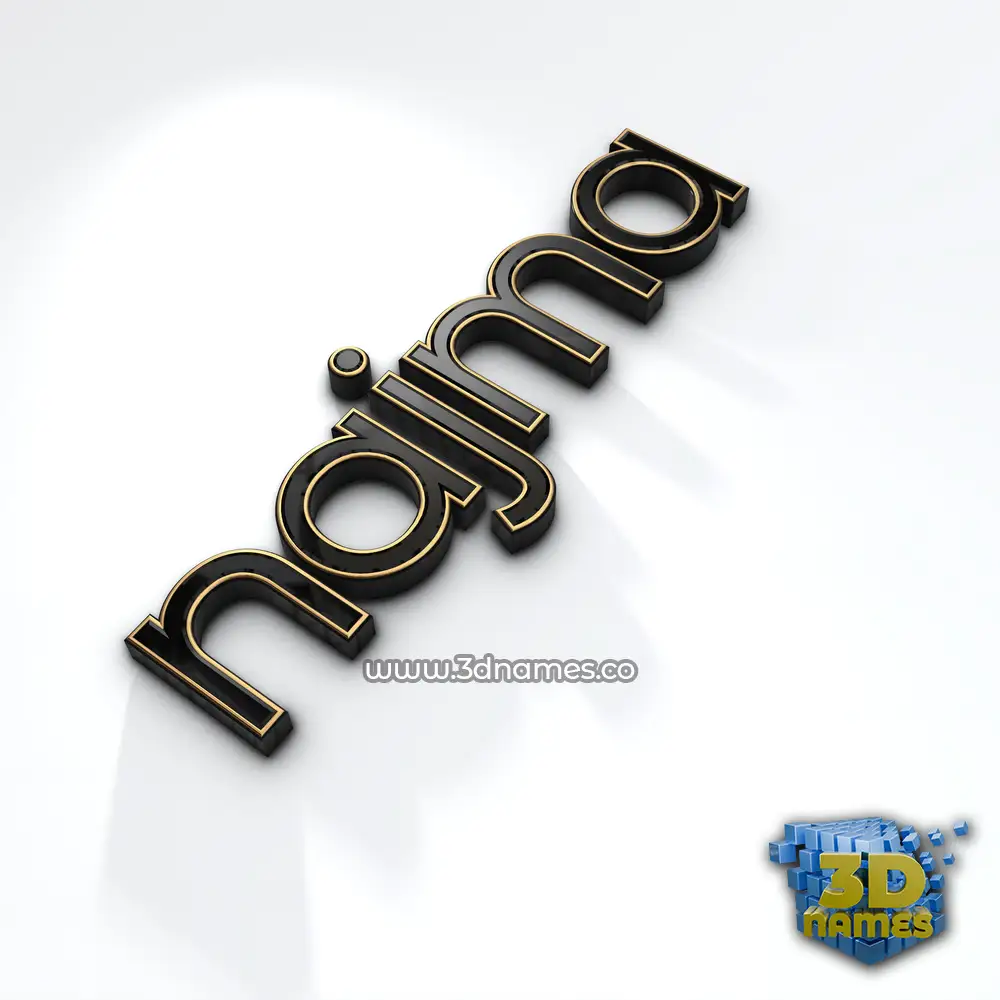 najma in Black'n'White style - 3D name wallpaper