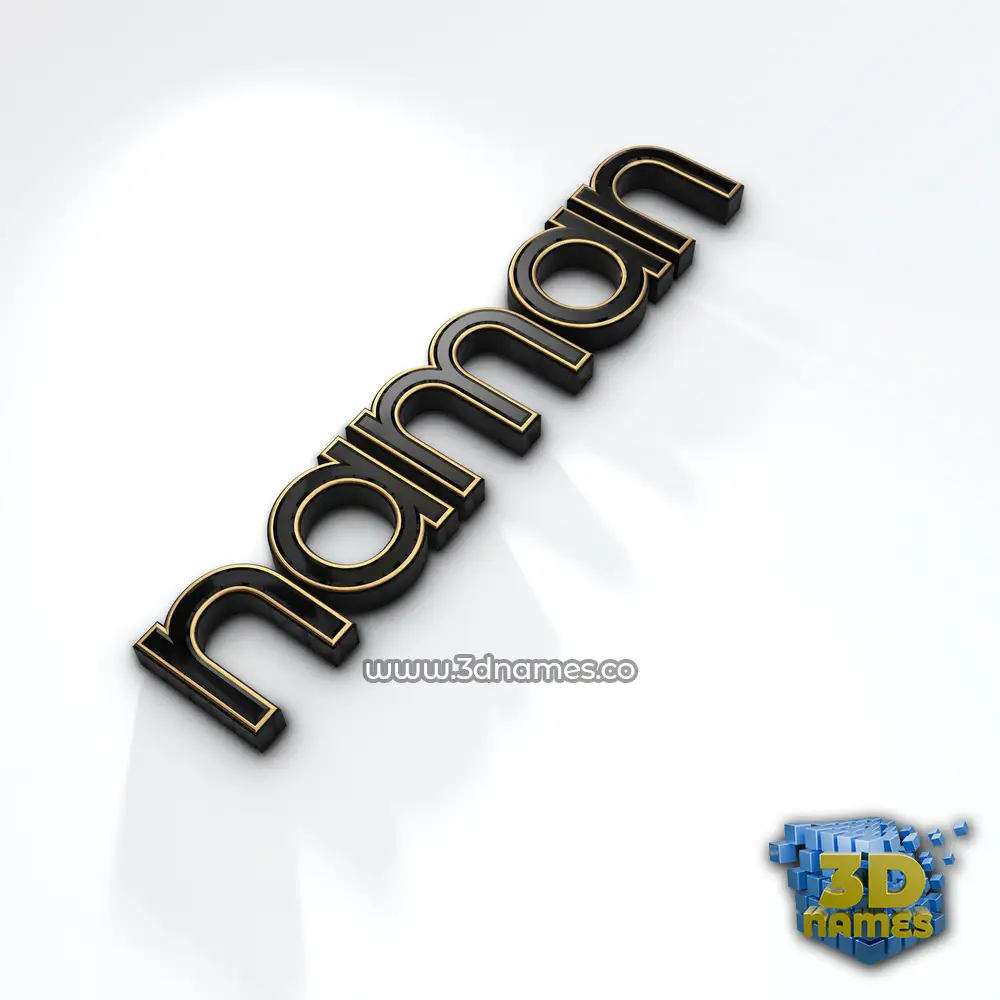 naman in Black'n'White style - 3D name wallpaper