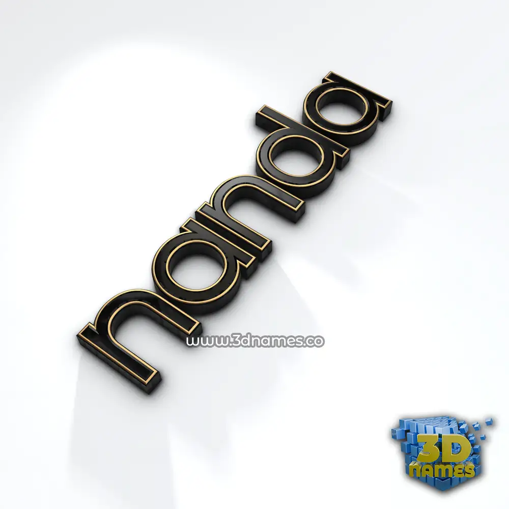 nanda in Black'n'White style - 3D name wallpaper