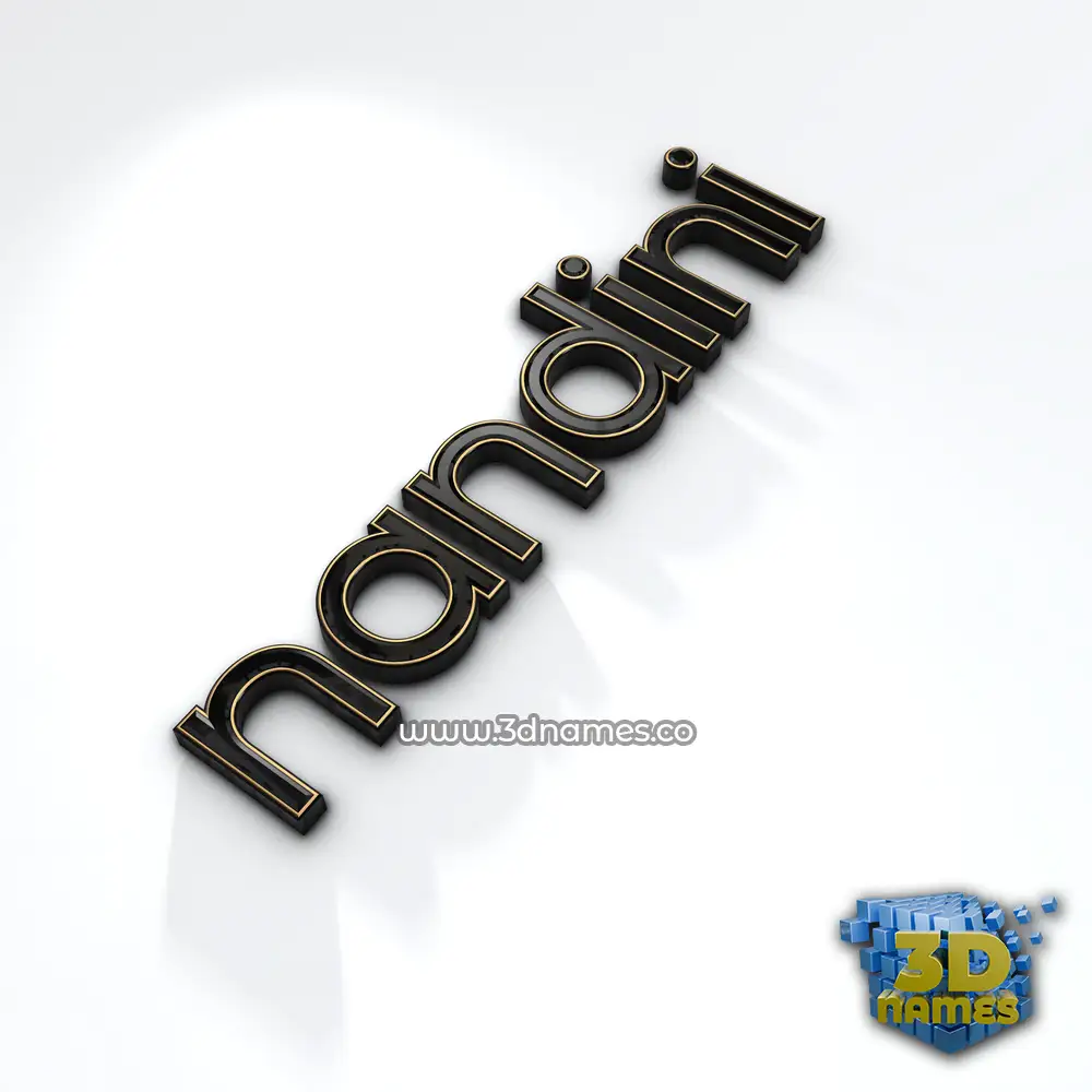 nandini in Black'n'White style - 3D name wallpaper
