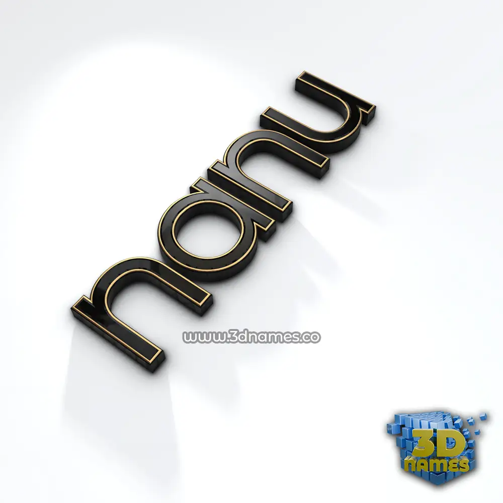 nanu in Black'n'White style - 3D name wallpaper