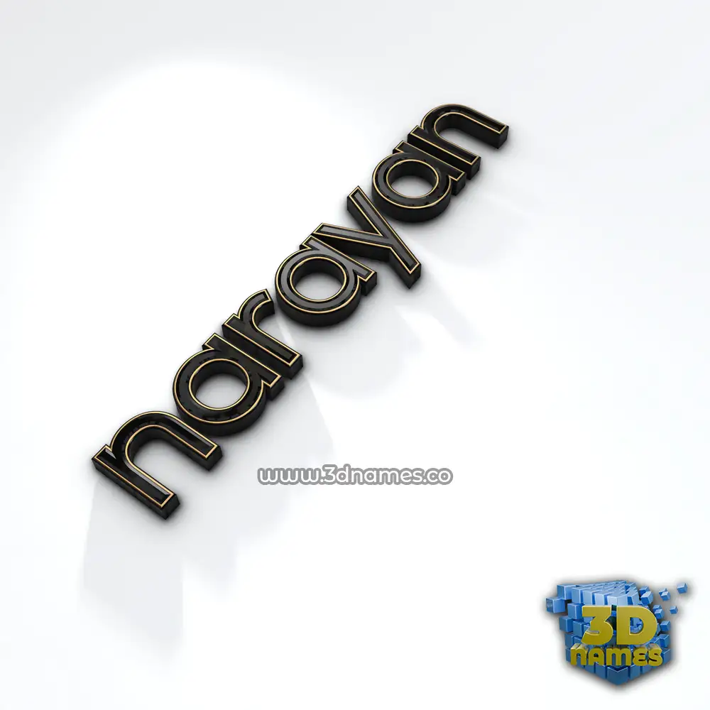 narayan in Black'n'White style - 3D name wallpaper