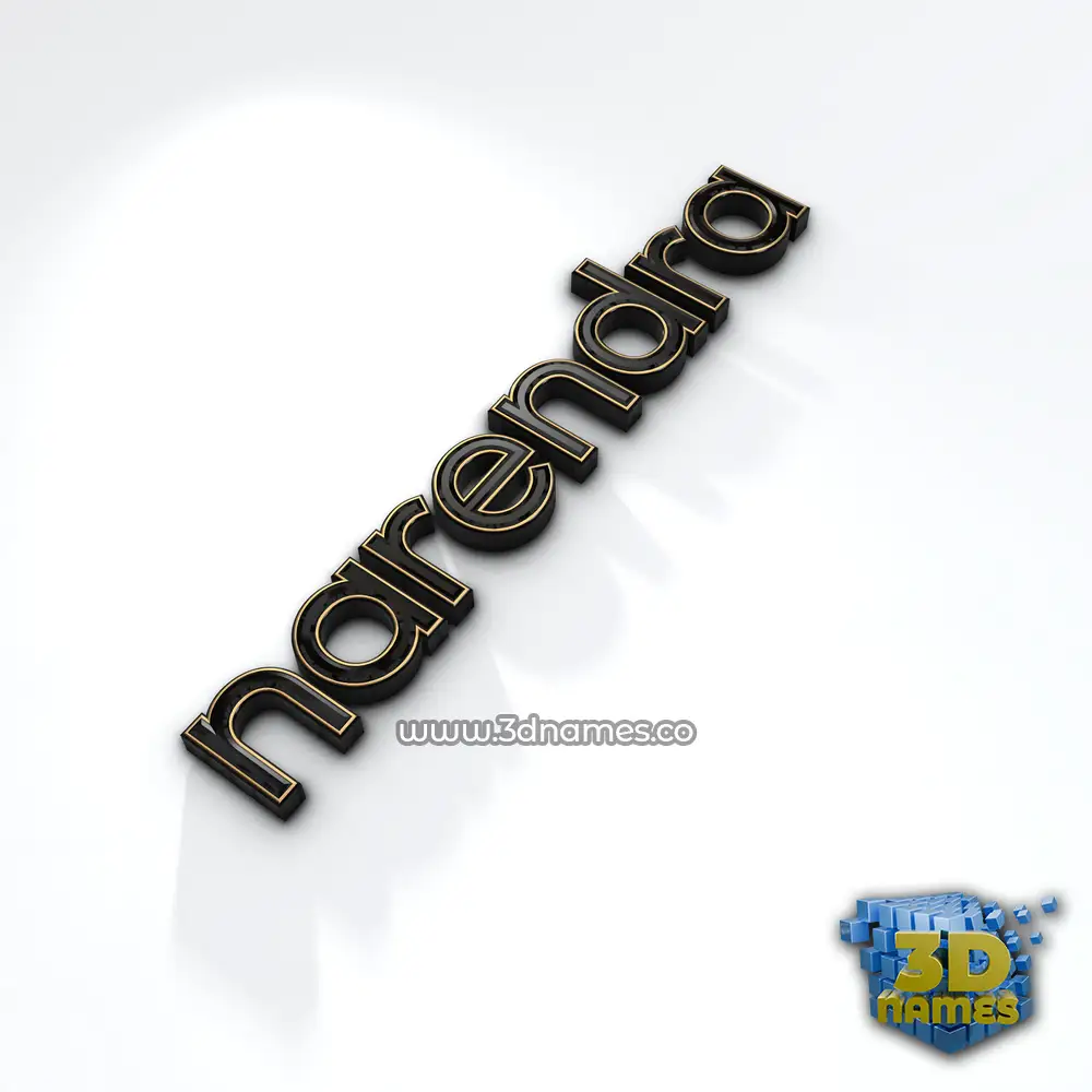 narendra in Black'n'White style - 3D name wallpaper