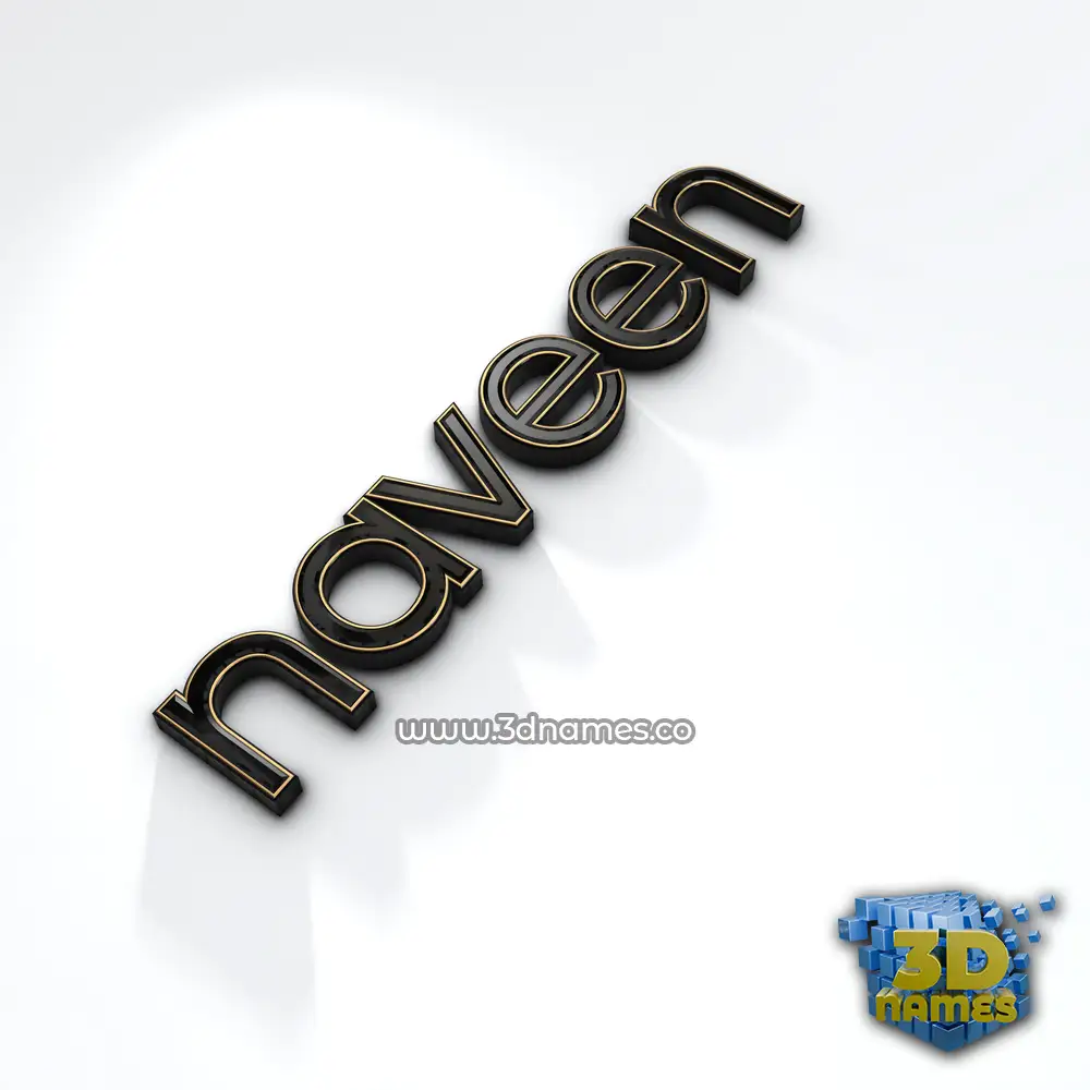 naveen in Black'n'White style - 3D name wallpaper