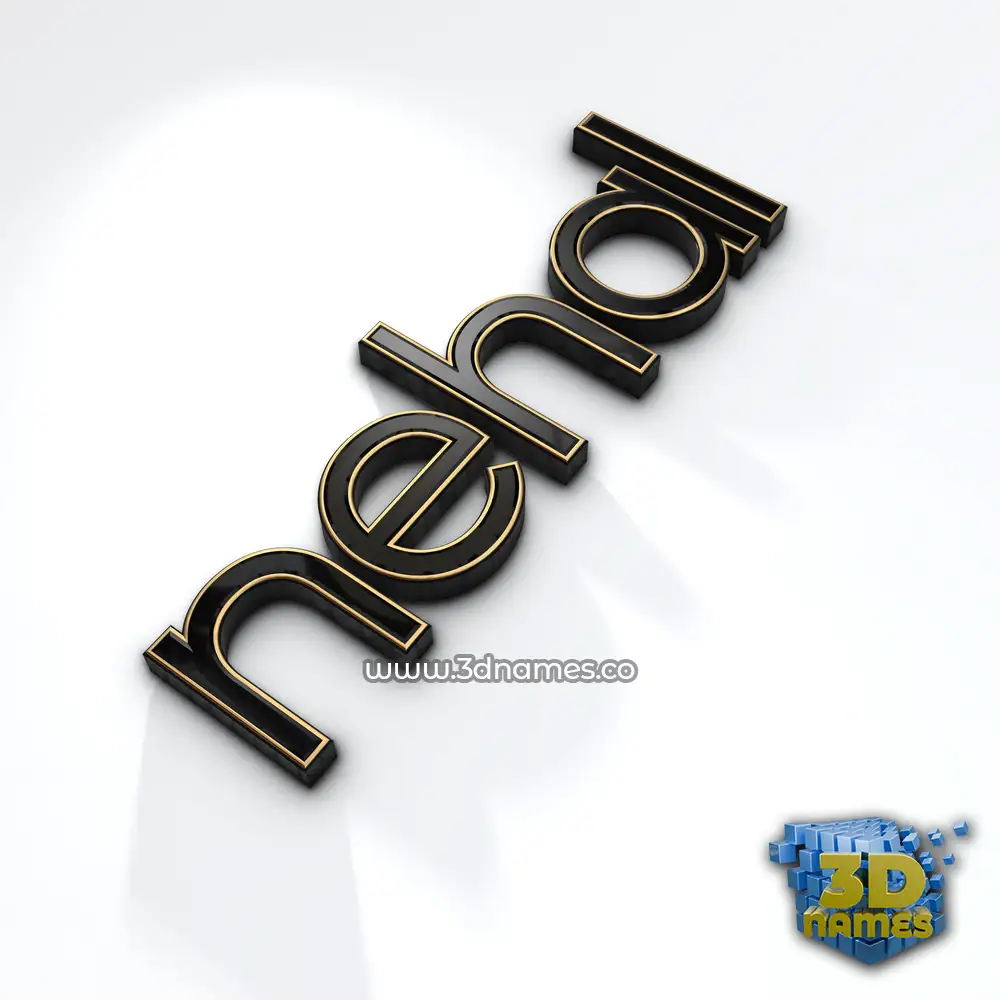 nehal in Black'n'White style - 3D name wallpaper