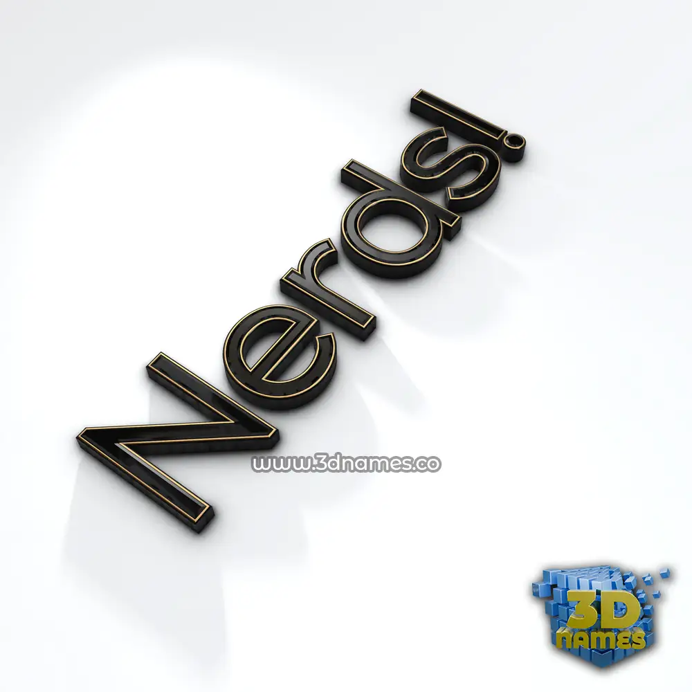 nerds! in Black'n'White style - 3D name wallpaper