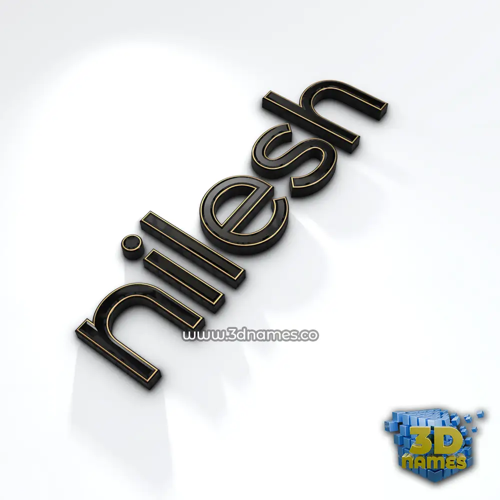 nilesh in Black'n'White style - 3D name wallpaper